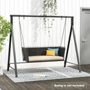 Patio Metal Swing Stand with A-Shaped Structure-Black by LJGDeals