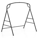 Patio Metal Swing Stand with Double Side Bars and 2-Ring Design-Black by LJGDeals