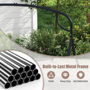 Patio Metal Swing Stand with Double Side Bars and 2-Ring Design-Black by LJGDeals