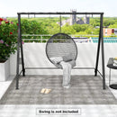 Patio Metal Swing Stand with A-Shaped Structure-Black by LJGDeals