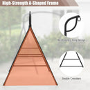 Patio Metal Swing Stand with Double Side Bars and 2-Ring Design-Black by LJGDeals