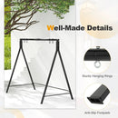 Patio Metal Swing Stand with A-Shaped Structure-Black by LJGDeals