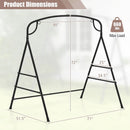 Patio Metal Swing Stand with Double Side Bars and 2-Ring Design-Black by LJGDeals