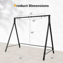 Patio Metal Swing Stand with A-Shaped Structure-Black by LJGDeals