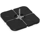 20 Inch Patio Offset Water Filled Plate Umbrella Base Sand-Black