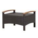 Set of 2 Fade-Resistant Wicker Patio Ottoman by LJGDeals