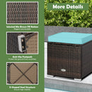 2 Pieces Patio Ottoman with Hidden Storage Space-Mix Grey by LJGDeals
