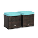 2 Pieces Patio Ottoman with Hidden Storage Space-Mix Grey by LJGDeals