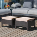 Set of 2 Fade-Resistant Wicker Patio Ottoman by LJGDeals