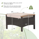 Set of 2 Fade-Resistant Wicker Patio Ottoman by LJGDeals