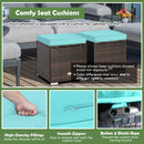 2 Pieces Patio Ottoman with Hidden Storage Space-Mix Grey by LJGDeals