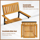 Patio Outdoor Dining Chair Set of 2 with Metal and Acacia Wood Frame by LJGDeals