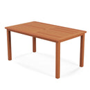 Patio Outdoor Solid Wood Dining Table with Umbrella Hole for 6 by LJGDeals
