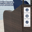 Outdoor Rattan Daybed with Retractable Canopy - Navy by DirectDeals