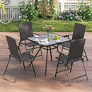 Folding Wicker Patio Dining Chairs with Armrests - Set of 2 by LJGDeals