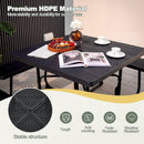 Outdoor Picnic Table with 4 Benches and Umbrella Hole by LJGDeals