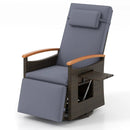 Patio Rattan 360° Swivel Recliner Chair with Adjustable Backrest and Footrest by DirectDeals