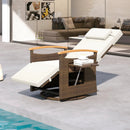 Swivel Reclining Chaise Lounge Set with Adjustable Backrest by LJGDeals