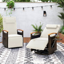 Swivel Reclining Chaise Lounge Set with Adjustable Backrest by LJGDeals