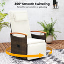 Swivel Reclining Chaise Lounge Set with Adjustable Backrest by DirectDeals