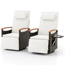 Swivel Reclining Chaise Lounge Set with Adjustable Backrest by DirectDeals