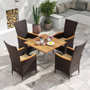 Patio Rattan Chairs Set of 2 Outdoor Wicker Dining Chairs with High Backrest-Beige by LJGDeals