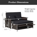 Outdoor Rattan Daybed with 4-Position Adjustable Backrest by LJGDeals