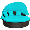 Patio Round Daybed Rattan Furniture Sets with Canopy by LJGDeals