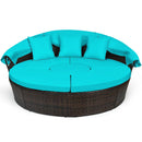 Patio Round Daybed Rattan Furniture Sets with Canopy by LJGDeals