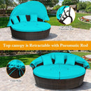 Patio Round Daybed Rattan Furniture Sets with Canopy by LJGDeals