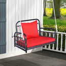 Patio Rattan Porch Swing Hammock Chair with Seat Cushion-Red by LJGDeals