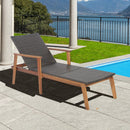 Patio Rattan Lounge Chair with 4-Position Adjustable Backrest by LJGDeals