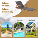 Patio Rattan Lounge Chair with 4-Position Adjustable Backrest by LJGDeals