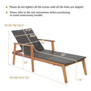 Patio Rattan Lounge Chair with 4-Position Adjustable Backrest by LJGDeals