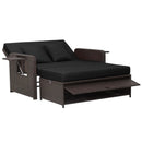 Outdoor Rattan Daybed with 4-Position Adjustable Backrest by DirectDeals