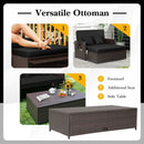 Outdoor Rattan Daybed with 4-Position Adjustable Backrest by LJGDeals