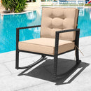 Rattan Rocking Chair with Cushion for Patio & Garden by LJGDeals