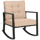 Rattan Rocking Chair with Cushion for Patio & Garden by LJGDeals
