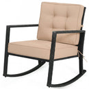 Rattan Rocking Chair with Cushion for Patio & Garden by LJGDeals