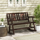 Patio Rocking Bench Double Rocker Chair with Ergonomic Seat 2-Person Loveseat by LJGDeals