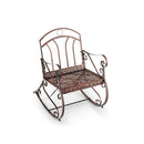 Heavy-Duty Patio Rocking Chair with Ergonomic Backrest and Armrests-Red by LJGDeals