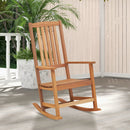 Patio Rocking Chair Ergonomic High-Back Outdoor Rocker with Smooth Rocking Base by LJGDeals