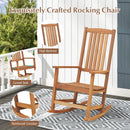 Patio Rocking Chair Ergonomic High-Back Outdoor Rocker with Smooth Rocking Base by LJGDeals