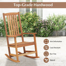 Patio Rocking Chair Ergonomic High-Back Outdoor Rocker with Smooth Rocking Base by LJGDeals