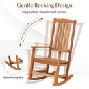Patio Rocking Chair Ergonomic High-Back Outdoor Rocker with Smooth Rocking Base by LJGDeals