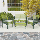 4 Piece Patio Round Wicker Conversation Set by LJGDeals