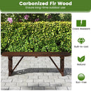 Patio Rustic Wood Bench with Wagon Wheel Base by LJGDeals