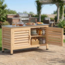 Outdoor Storage Cabinet with Stainless Steel Countertop by LJGDeals