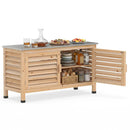 Outdoor Storage Cabinet with Stainless Steel Countertop by LJGDeals