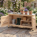 Outdoor Storage Cabinet with Stainless Steel Countertop by LJGDeals